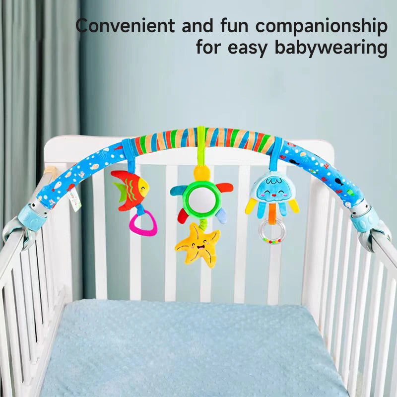 Arco de brinquedo - brinquedo de berço removível, sino de brinquedo para recém-nascidos