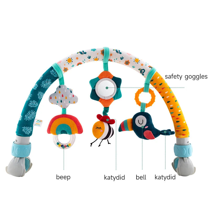 Arco de brinquedo -  brinquedo de berço removível, sino de brinquedo para recém-nascidos